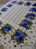 Tapete rosas azul